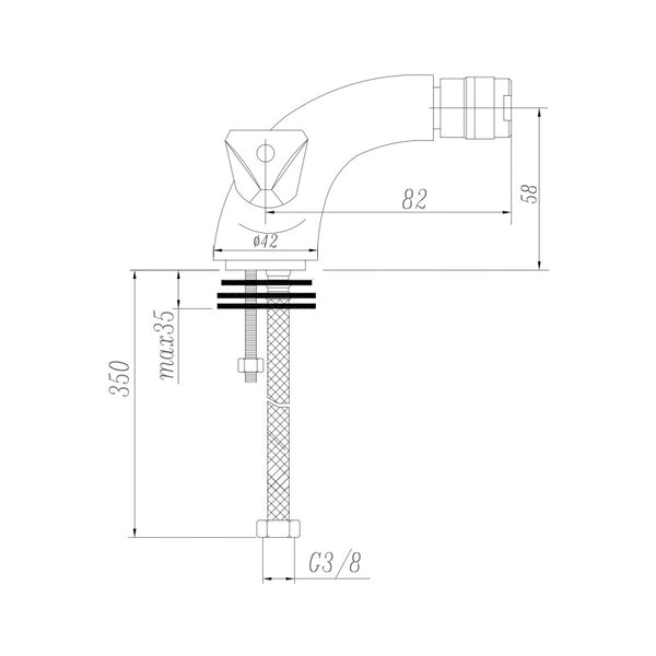 OAS Bimando de Bidé Cromo MARTI 1921