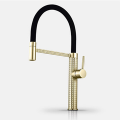 CIRA MetalEdition Monomando de Cocina Dirigible Flexyform Oro | Negro MARTI 1921