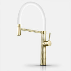 CIRA MetalEdition Monomando de Cocina Dirigible Flexyform Oro | Blanco MARTI 1921