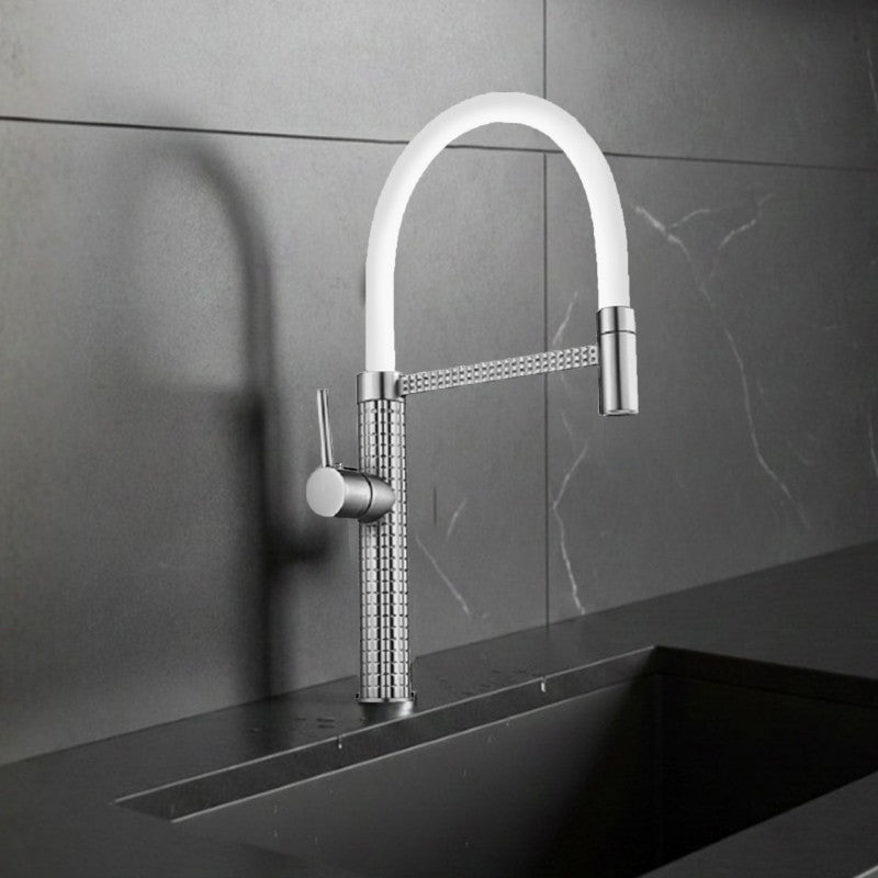 CIRA MetalEdition Monomando de Cocina Dirigible Flexyform Cromo|Blanco MARTI 1921