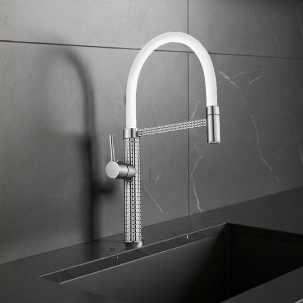 CIRA MetalEdition Monomando de Cocina Dirigible Flexyform Cromo|Blanco MARTI 1921