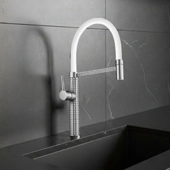 CIRA MetalEdition Monomando de Cocina Dirigible Flexyform Cromo|Blanco MARTI 1921