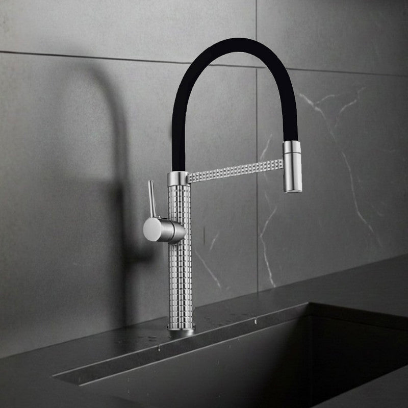 CIRA MetalEdition Monomando de Cocina Dirigible Flexyform Cromo|Negro MARTI 1921