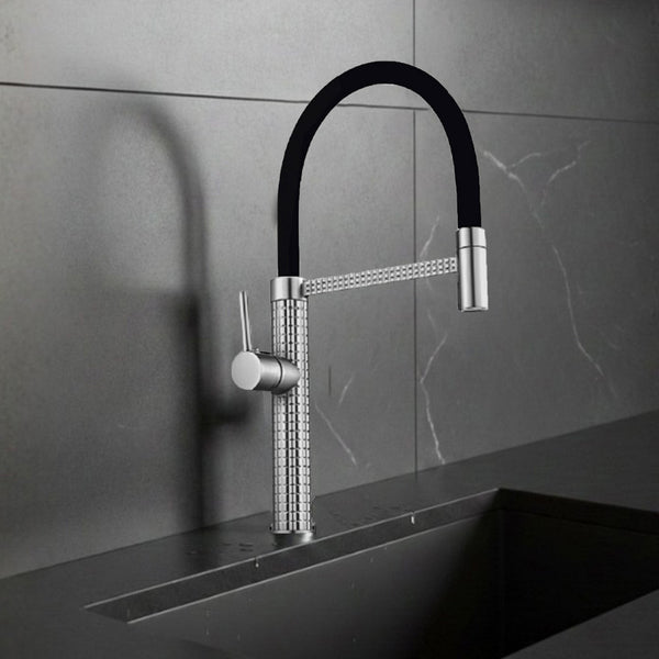 CIRA MetalEdition Monomando de Cocina Dirigible Flexyform Cromo|Negro MARTI 1921