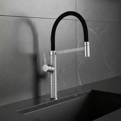 CIRA MetalEdition Monomando de Cocina Dirigible Flexyform Cromo|Negro MARTI 1921
