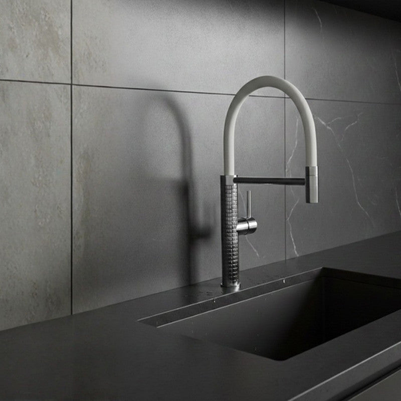 CIRA MetalEdition Monomando de Cocina Dirigible Flexyform GunMetal|Blanco MARTI 1921