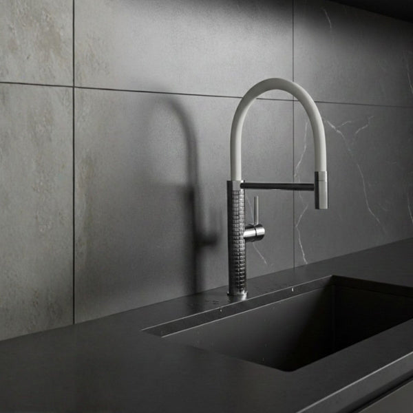 CIRA MetalEdition Monomando de Cocina Dirigible Flexyform GunMetal|Blanco MARTI 1921