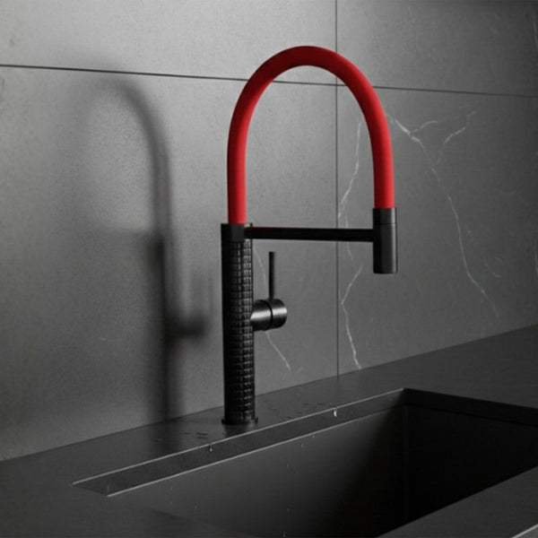 CIRA MetalEdition Monomando de Cocina Dirigible Flexyform Negro|Rojo MARTI 1921
