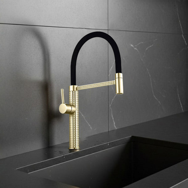 CIRA MetalEdition Monomando de Cocina Dirigible Flexyform Oro | Negro MARTI 1921