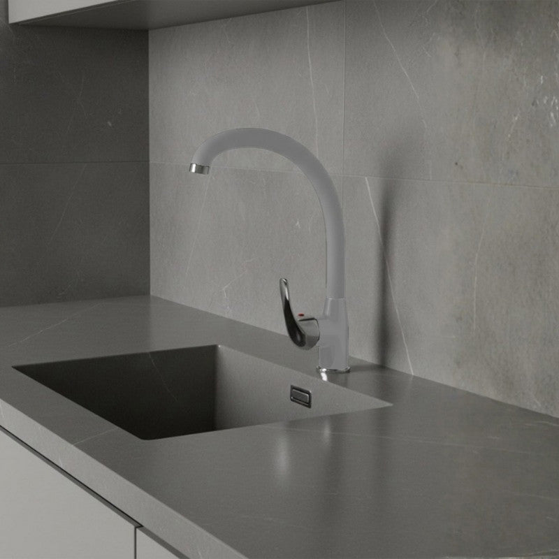 RIALTO Monomando de Cocina s/repisa Blanco|Cromo MARTI 1921