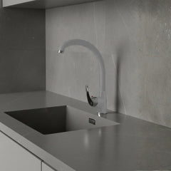 RIALTO Monomando de Cocina s/repisa Blanco|Cromo MARTI 1921