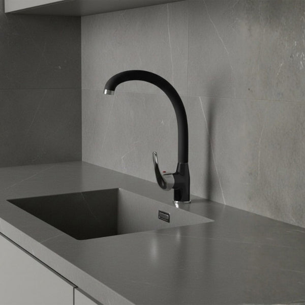 RIALTO Monomando de Cocina s/repisa Negro|Cromo MARTI 1921