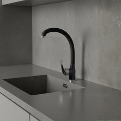 RIALTO Monomando de Cocina s/repisa Negro|Cromo MARTI 1921