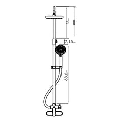 HARMONY Monomando de Ducha con Columna Negro MARTI 1921