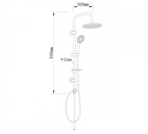 COLUMNA CONNECT 0 FREE (con accesorios) Cromo MARTI 1921