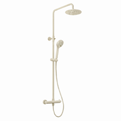 RTT TERMOSTÁTICO 100% LATÓN Monomando de Ducha con Columna BlancoCrema RAL9001 MARTI 1921