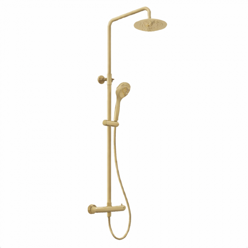 RTT TERMOSTÁTICO 100% LATÓN Monomando de Ducha con Columna AmarilloArena RAL1002 MARTI 1921