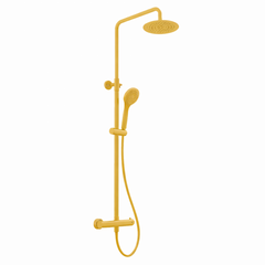 RTT TERMOSTÁTICO 100% LATÓN Monomando de Ducha con Columna AmarilloColza RAL1021 MARTI 1921