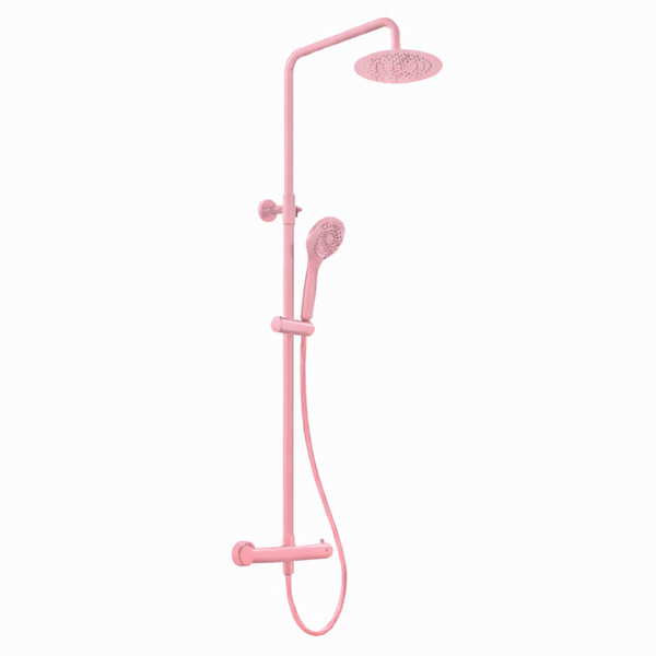 RTT TERMOSTÁTICO 100% LATÓN Monomando de Ducha con Columna RosaClaro RAL3015 MARTI 1921