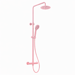 RTT TERMOSTÁTICO 100% LATÓN Monomando de Ducha con Columna RosaClaro RAL3015 MARTI 1921