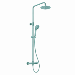 RTT TERMOSTÁTICO 100% LATÓN Monomando de Ducha con Columna TurquesaPastel RAL 6034 MARTI 1921