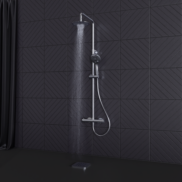 MRT TERMOSTÁTICO Monomando de Ducha con Columna Cromo MARTI 1921