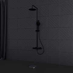 MRT TERMOSTÁTICO Monomando de Ducha con Columna Negro MARTI 1921