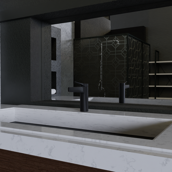 GT Monomando de Lavabo s/repisa Negro MARTI 1921