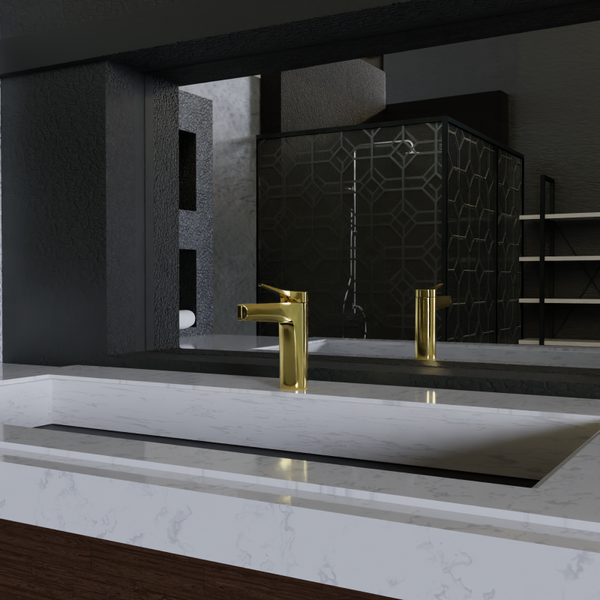 GT Monomando de Lavabo s/repisa Oro MARTI 1921