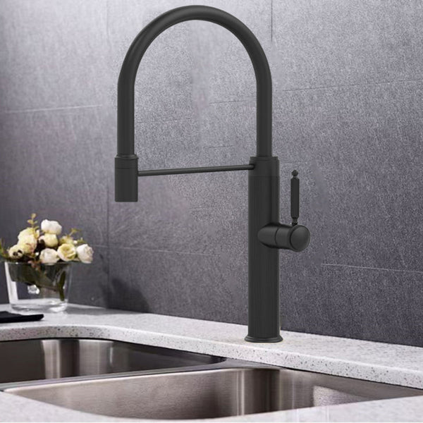 FONTANA Monomando de Cocina Dirigible Flexyform Negro|Negro MARTI 1921