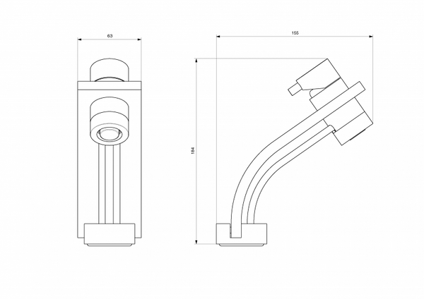 PLATINIUM Monomando de Lavabo s/repisa AzulAcero RAL5011 MARTI 1921