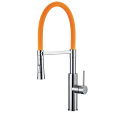 IRIS Monomando de Cocina Dirigible Flexyform Cromo|Naranja MARTI 1921