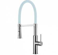 IRIS Monomando de Cocina Dirigible Flexyform Cromo|Light Blue MARTI 1921