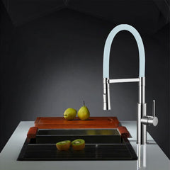IRIS Monomando de Cocina Dirigible Flexyform Cromo|Light Blue MARTI 1921