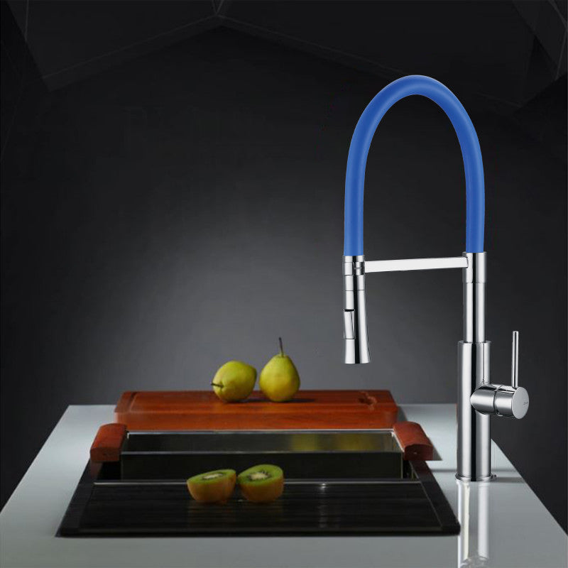 IRIS Monomando de Cocina Dirigible Flexyform Cromo|Azul MARTI 1921