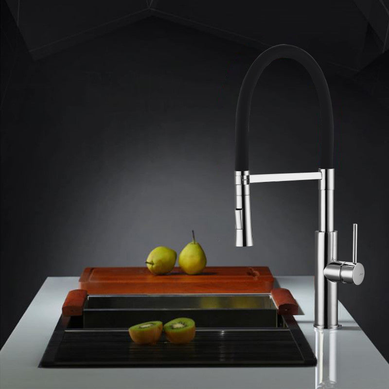 IRIS Monomando de Cocina Dirigible Flexyform Cromo|Negro MARTI 1921