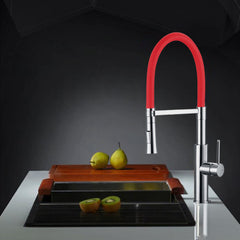 IRIS Monomando de Cocina Dirigible Flexyform Cromo|Rojo MARTI 1921