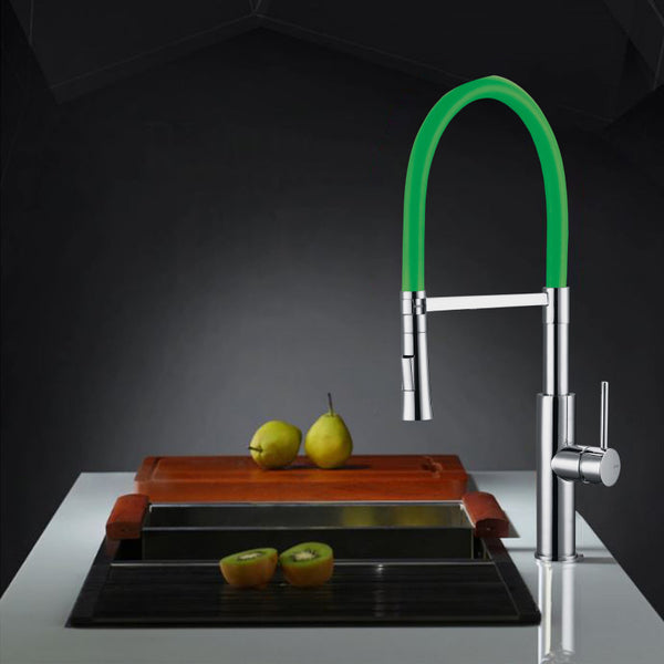 IRIS Monomando de Cocina Dirigible Flexyform Cromo|Verde MARTI 1921