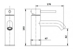 MRT 4 MINI Monomando de Lavabo s/repisa Cromo MARTI 1921