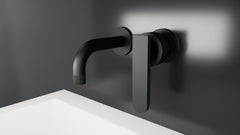 VICTOR Monomando de Lavabo Mural 2 elementos 16CM Negro MARTI 1921