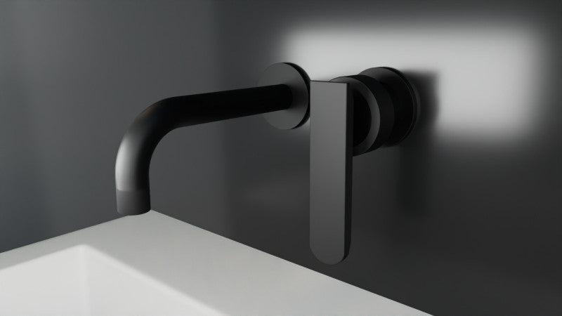 VICTOR Monomando de Lavabo Mural 2 elementos 21CM Negro MARTI 1921