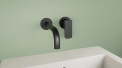 22E Monomando de Lavabo Mural 2 elementos 16CM Negro MARTI 1921