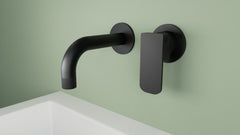 22E Monomando de Lavabo Mural 2 elementos 16CM Negro MARTI 1921