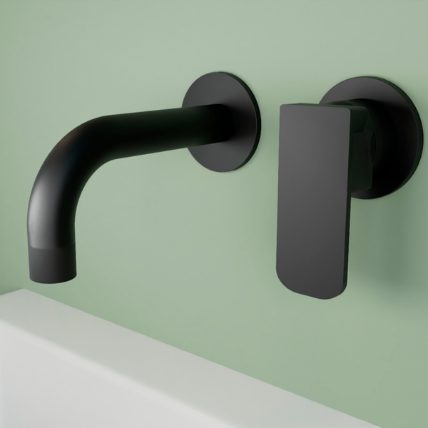 22E Monomando de Lavabo Mural 2 elementos 16CM Negro MARTI 1921