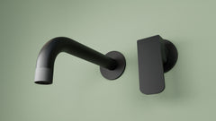 22E Monomando de Lavabo Mural 2 elementos 21CM Negro MARTI 1921