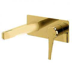 GT Monomando de Lavabo Mural 2 elementos CP Oro MARTI 1921