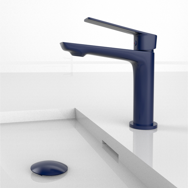 VELVET Monomando de Lavabo s/repisa AzulAcero RAL5011 MARTI 1921