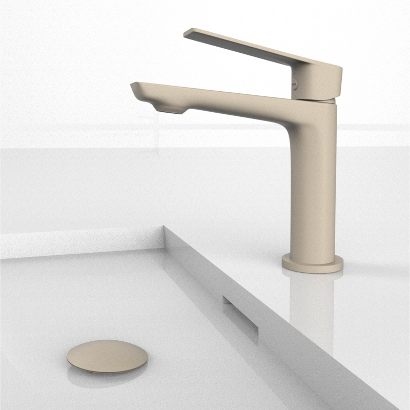 VELVET Monomando de Lavabo s/repisa BlancoCrema RAL9001 MARTI 1921