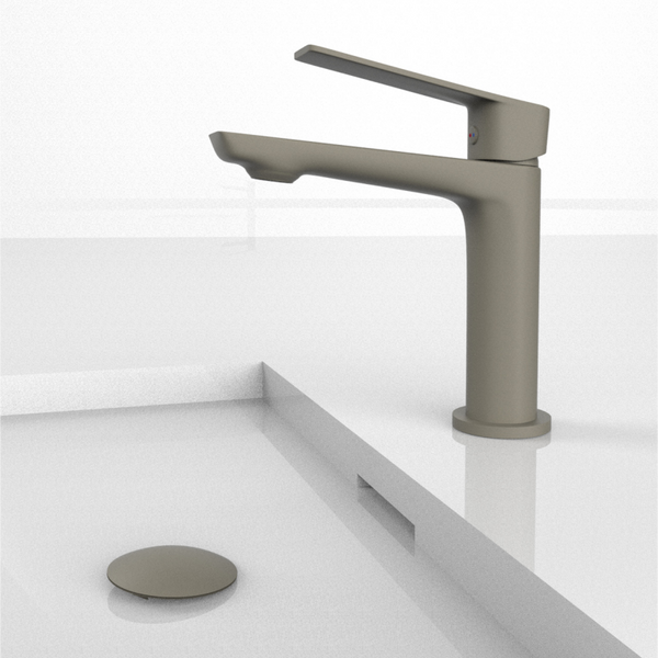 VELVET Monomando de Lavabo s/repisa GrisGuijarro RAL7032 MARTI 1921