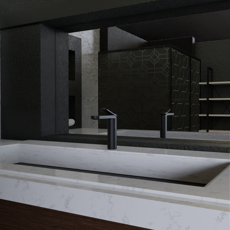 PRO Monomando de Lavabo s/repisa Negro MARTI 1921